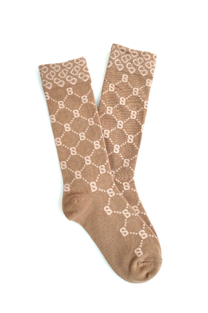 Monogram Socks Brown