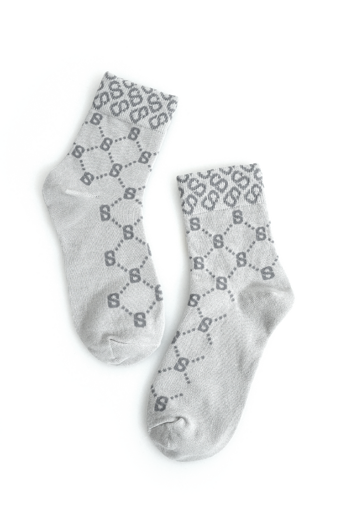Monogram Socks Grey