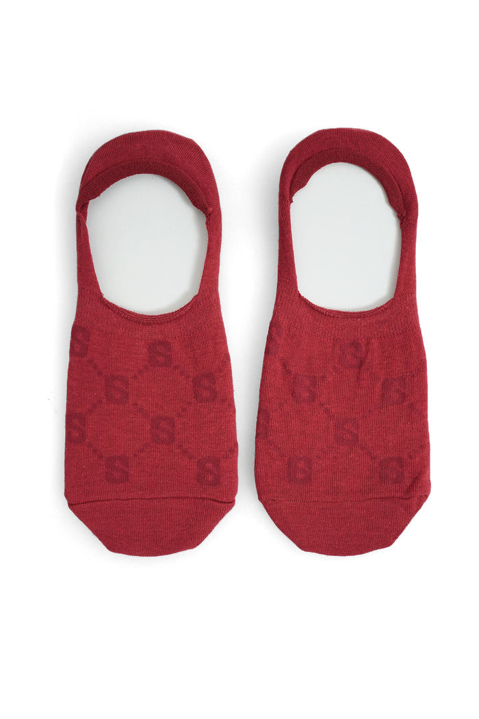 Monogram Socks Maroon