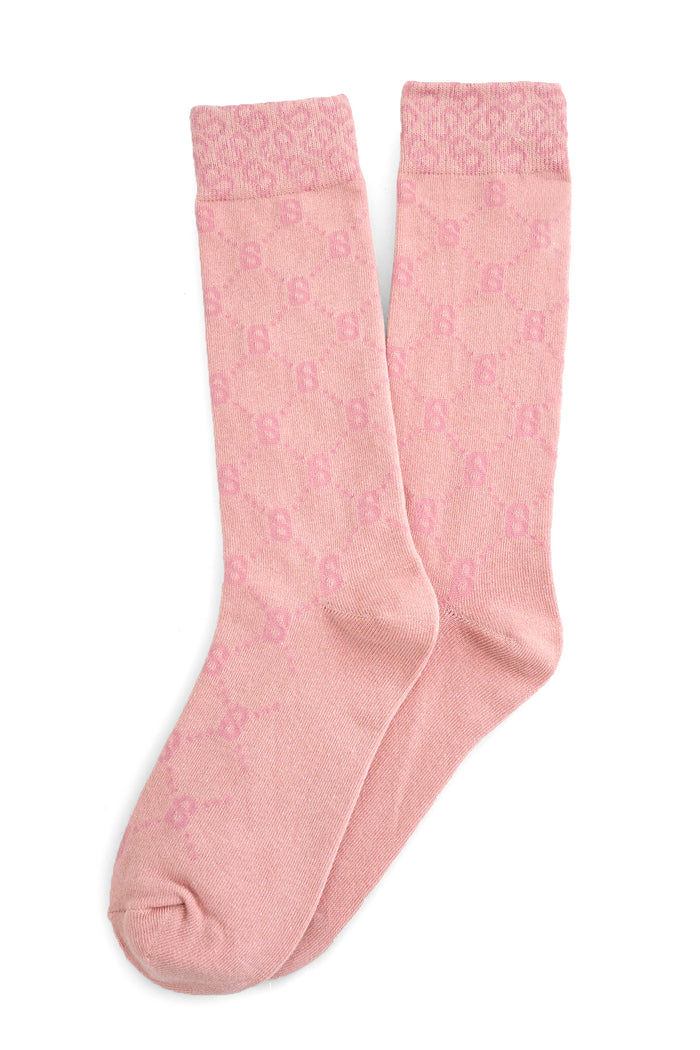 Monogram Socks Pink