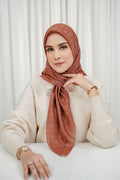 Monogram Voile Square - Burnt Sienna