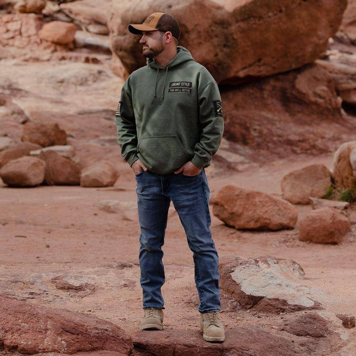 Men's Graphic Hoodie Grunt Style Name Tape  | Grunt Style