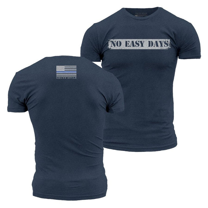 Grunt Style No Easy Days Police T-Shirt - Midnight Navy T-Shirt