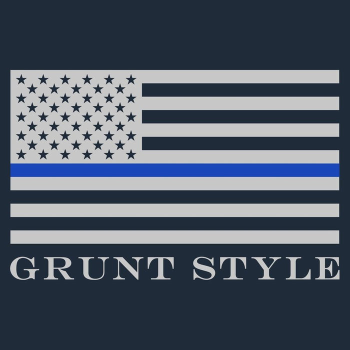 Grunt Style No Easy Days Police T-Shirt - Midnight Navy artwork