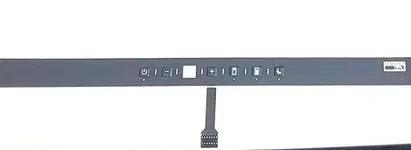 Dark Gray Norcold Refrigerator Eyebrow Control Panel 640087 - Front View | United RV Parts