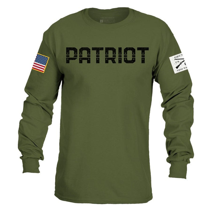Grunt Style Patriot Long Sleeve - Military Green ls tees