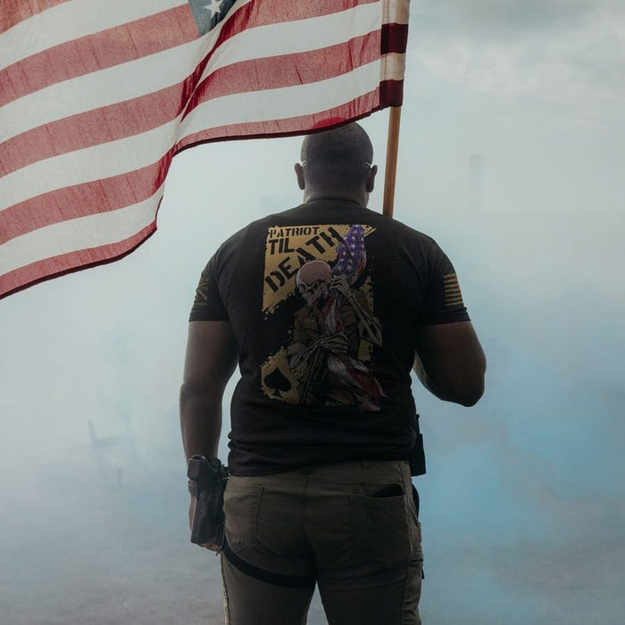 Grunt Style Patriot Til' Death T-Shirt - Charcoal T-Shirt