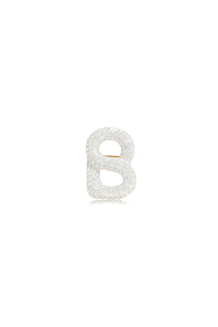 Petite Signature Brooch - White
