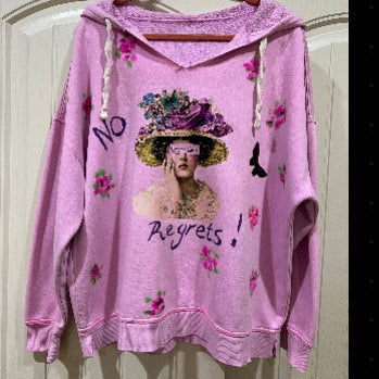 Pink Drama Queen Oversized Hoodie — No Regrets