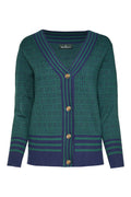Plaid Crop Cardigan - Garden