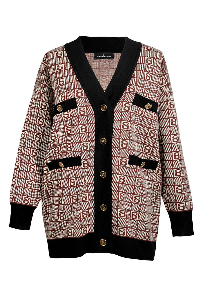 Plaid Outer - Mahogany