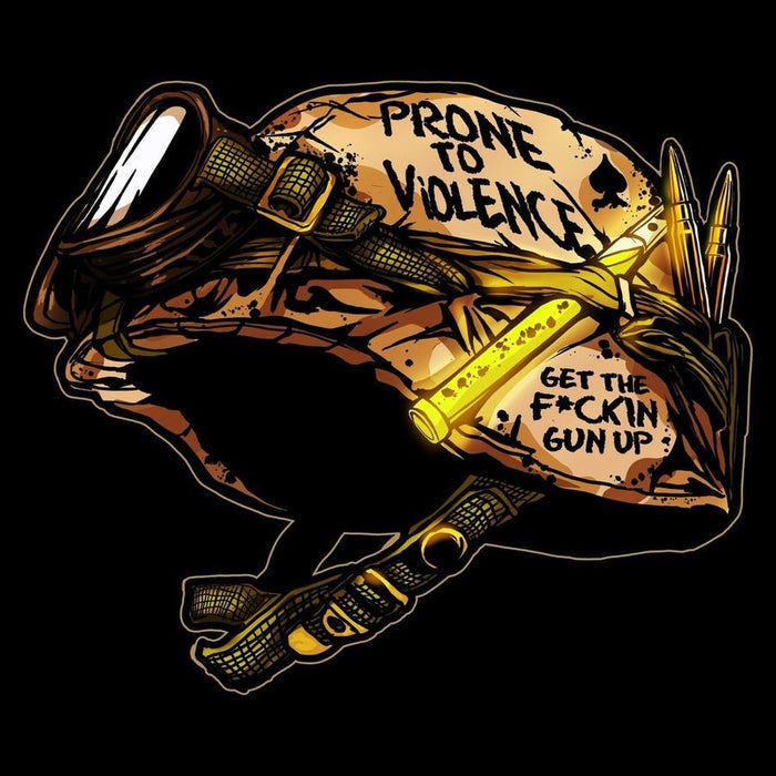 Grunt Style Prone To Violence T-Shirt - Black artwork