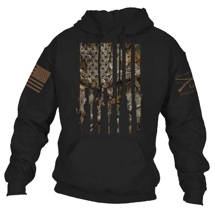 Rifle Flag Realtree Camo Hoodie | Grunt Style