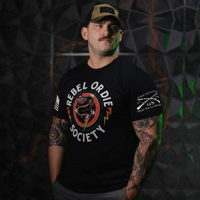 Rebel Or Die T-Shirt - Black