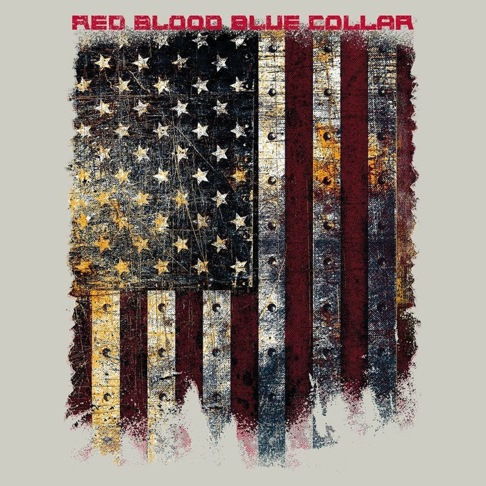 Grunt Style Red Blood Blue Collar™ Long Sleeve - Sand artwork