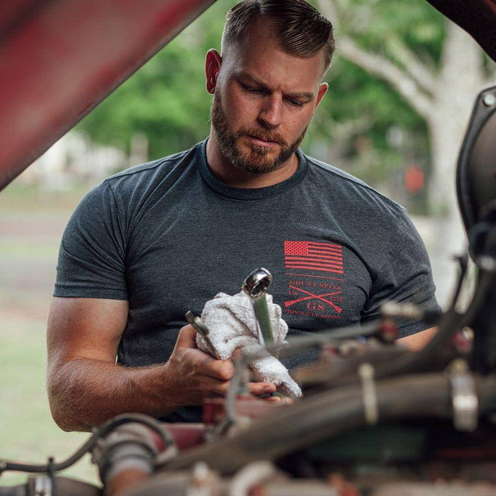 Patriotic Shirt - Red Blood Blue Collar