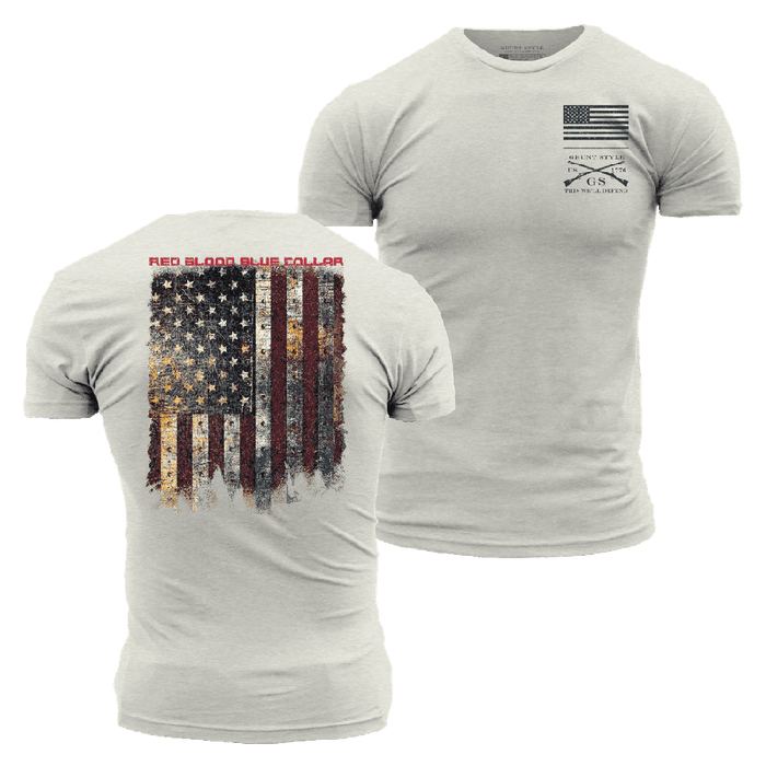 Grunt Style Red Blood Blue Collar® T-Shirt - Sand