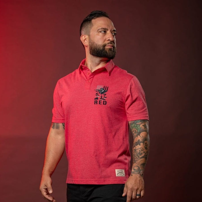 Grunt Style RED Friday Cruiser Polo - Heather Red other tops