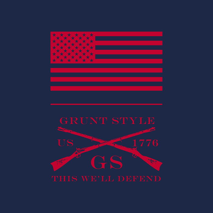 Grunt Style RED Friday Full-Zip Hoodie - Navy full-zip hoods-artwork