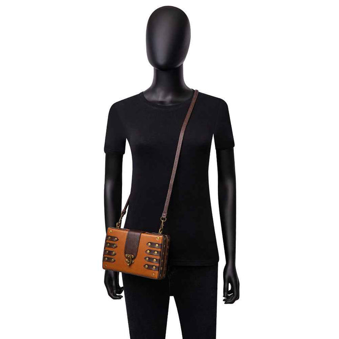 Retro Punk Mini Trunk Rivet Latch Crossbody Bag
