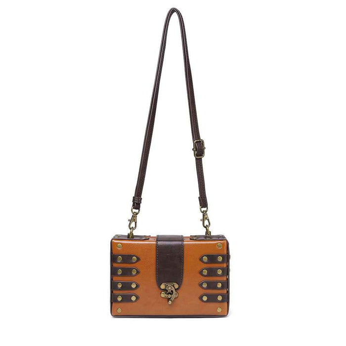 Retro Punk Mini Trunk Rivet Latch Crossbody Bag