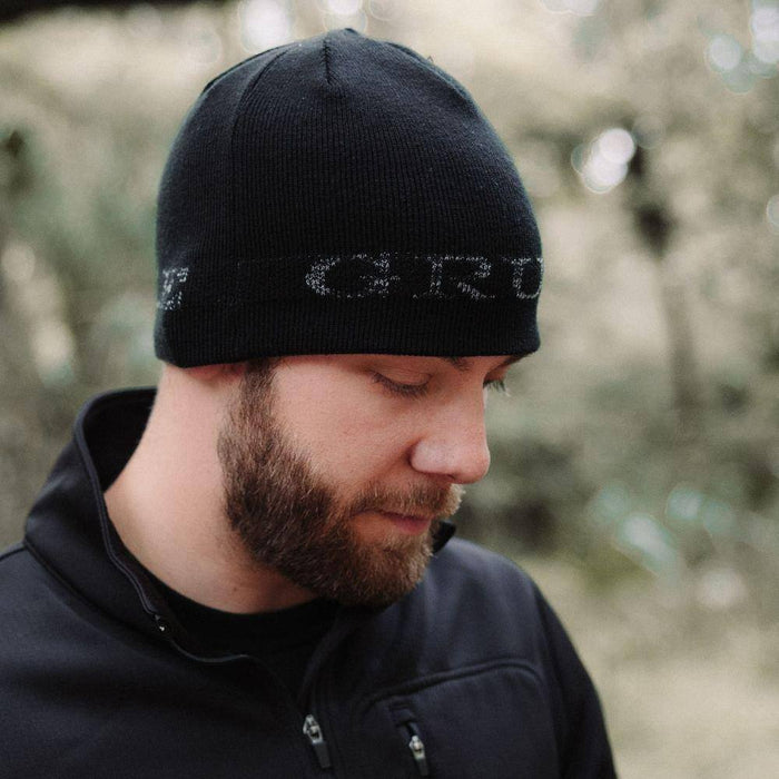 Reversible Skull Beanie in Black and Grey | Patriotic Hats