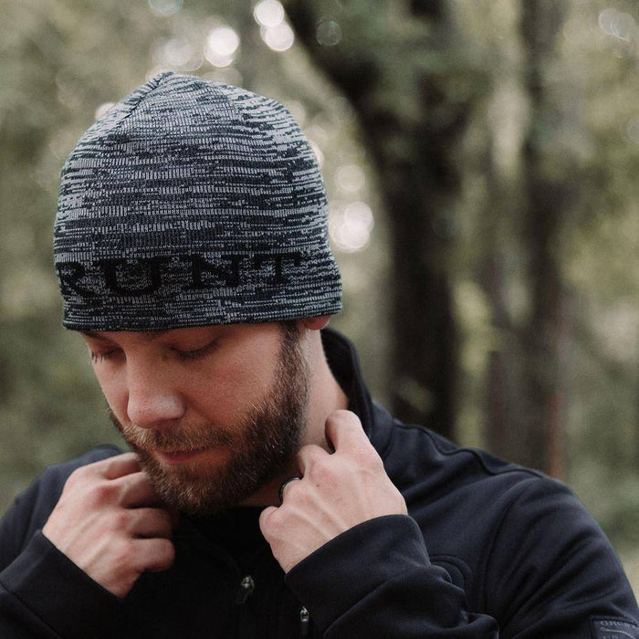 Reversible Skull Beanie - Black and Grey | Patriotic Hat