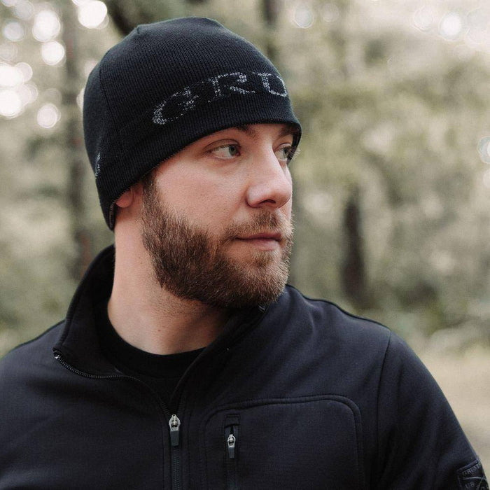 Reversible Beanie - Black and Grey - Patriotic Headgear
