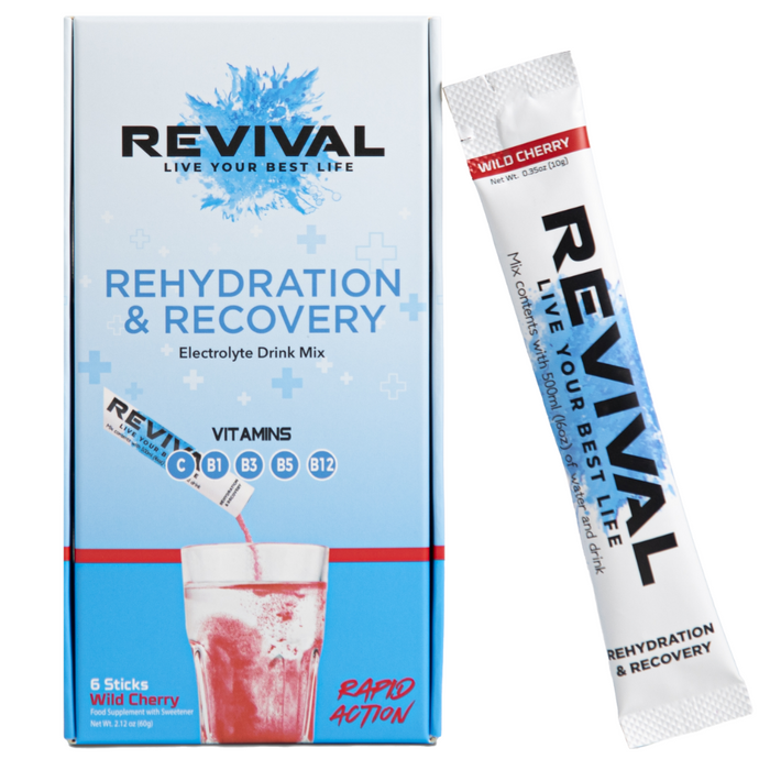 Revival Wild Cherry Rehydration & Recovery Electrolyte Drink Mix x6