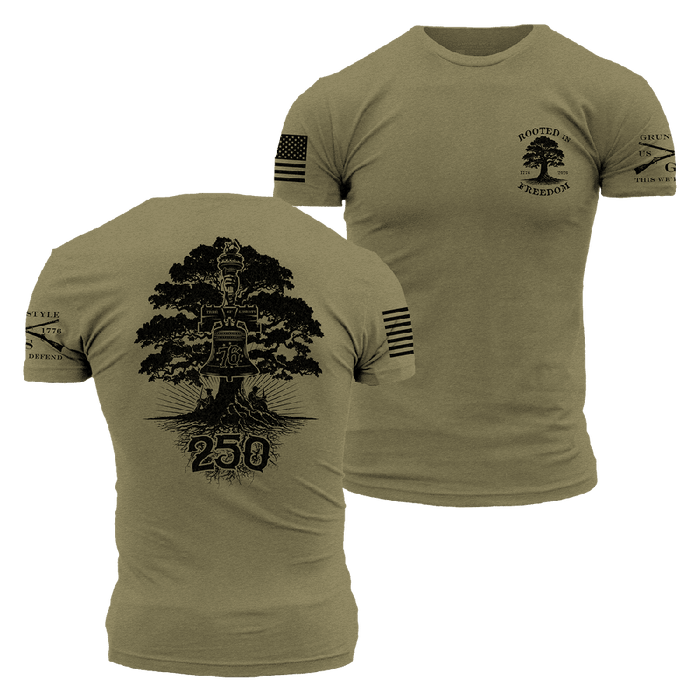 Rooted In Freedom T-Shirt - Military Green