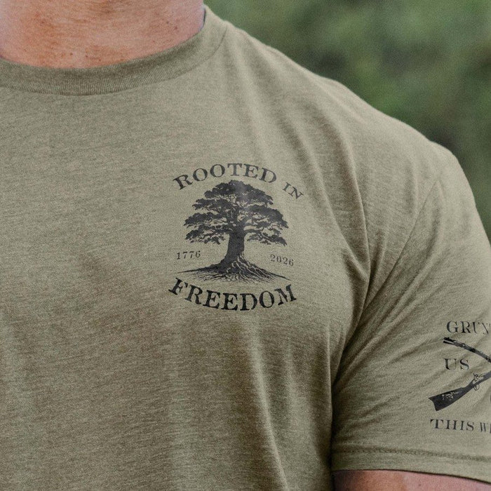 Rooted In Freedom T-Shirt - Military Green