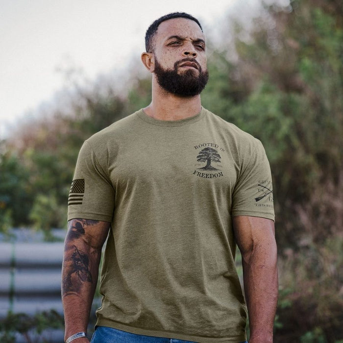 Rooted In Freedom T-Shirt - Military Green
