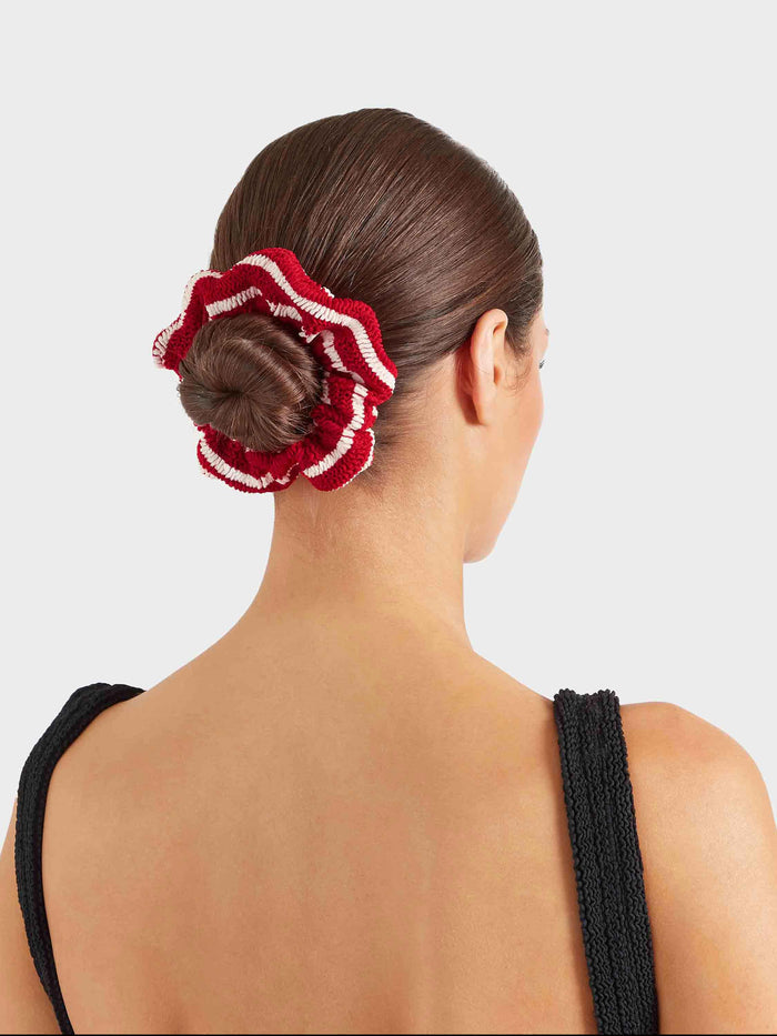 Scrunchie - Red/White Stripe