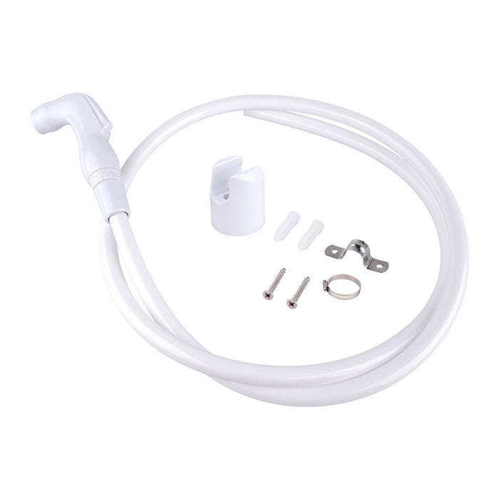 White Seaflo SFRTK-002 RV Toilet Hand Sprayer Kit - Complete Set Layout | United RV Parts