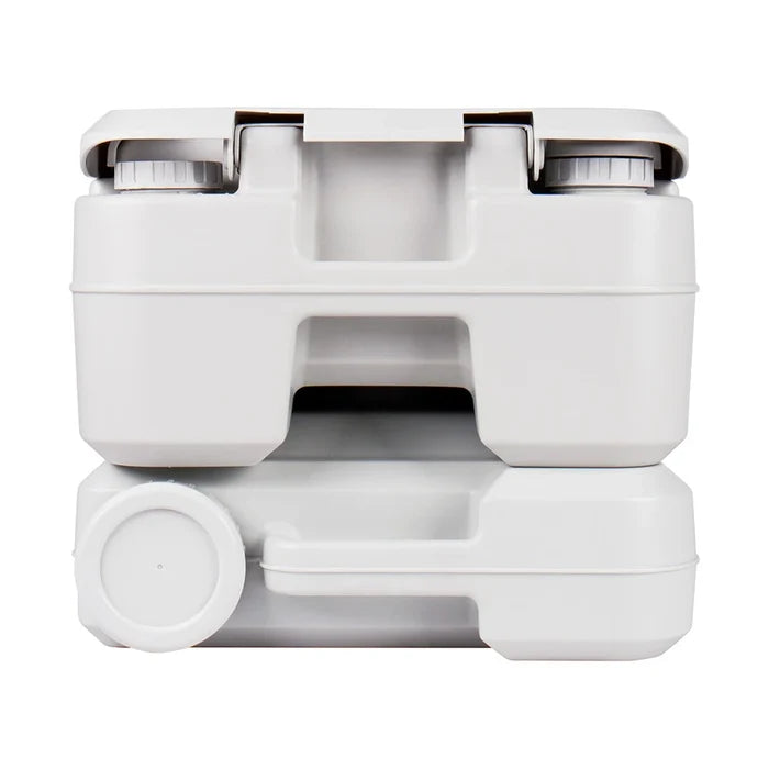 Seaflo SFPT-10-01 Portable Camping Toilet - Rear View Showing Waste Tank Drain Cap | United RV Parts