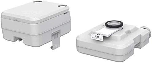 Seaflo SFPT-10-01 Portable Toilet 2.6 Gallon - Upper & Lower Tank Separated View | United RV Parts
