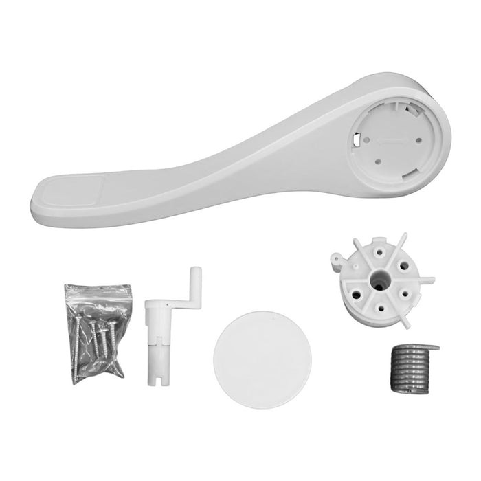 White Plastic Seaflo SFRTK-007 Toilet Flush Pedal Kit Complete Assembly - Kit Layout | United RV Parts