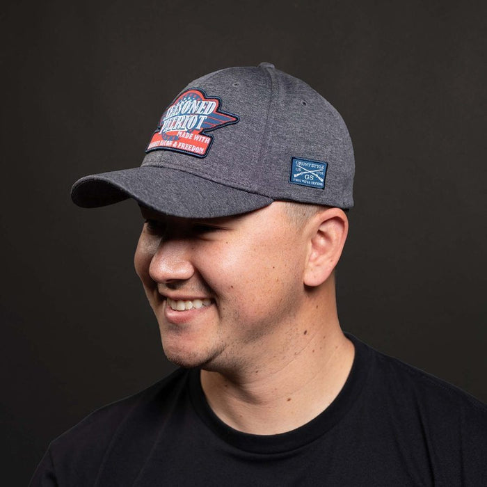 Grunt Style Seasoned Patriot Stretch Fit Hat - Gray