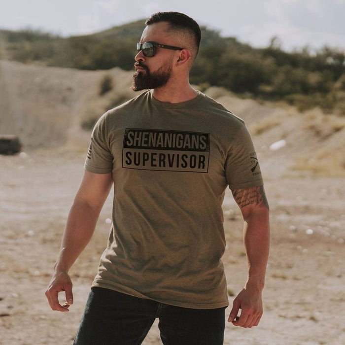 Shenanigans Supervisor T-Shirt - Military Green