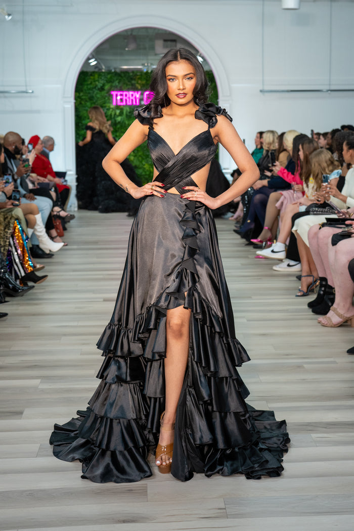 Sherri Hill Satin A-Line Prom Dress 56057