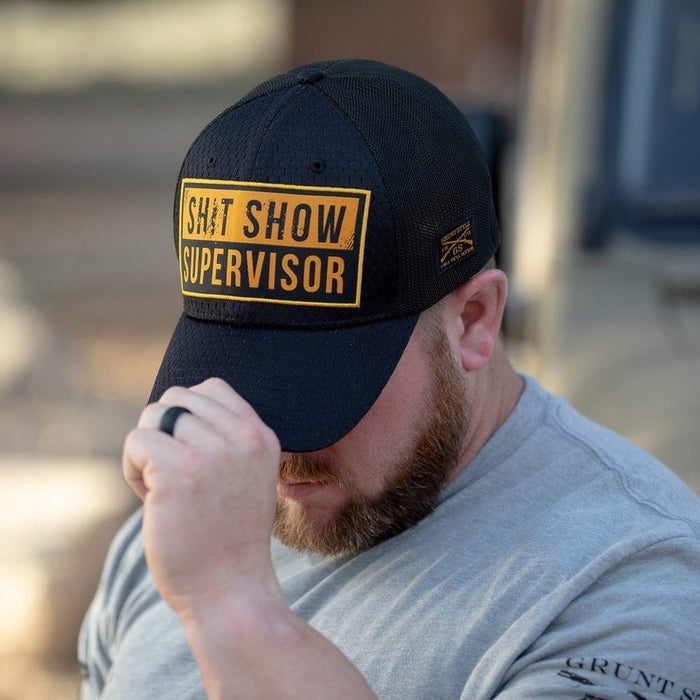 Sh*t Show Supervisor Stretch Fit Hat - Black