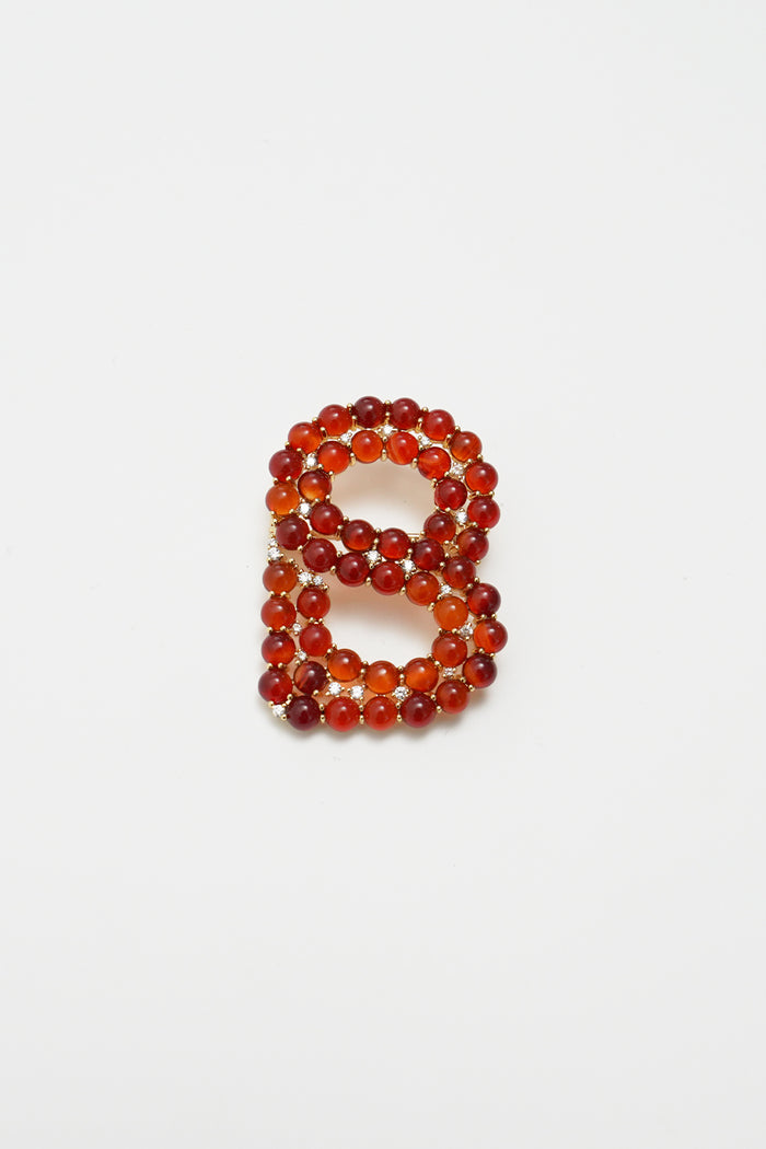 Signature Beaded Brooch - Bricks