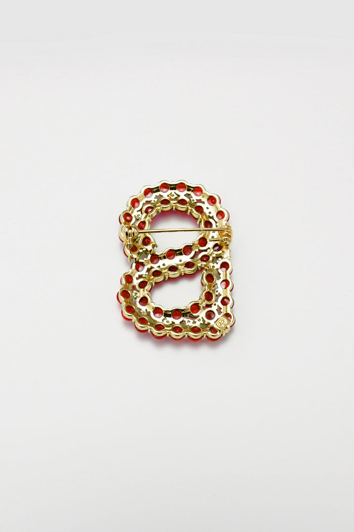 Signature Beaded Brooch - Bricks