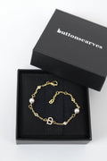 Signature Bracelet with Pearl - Gold