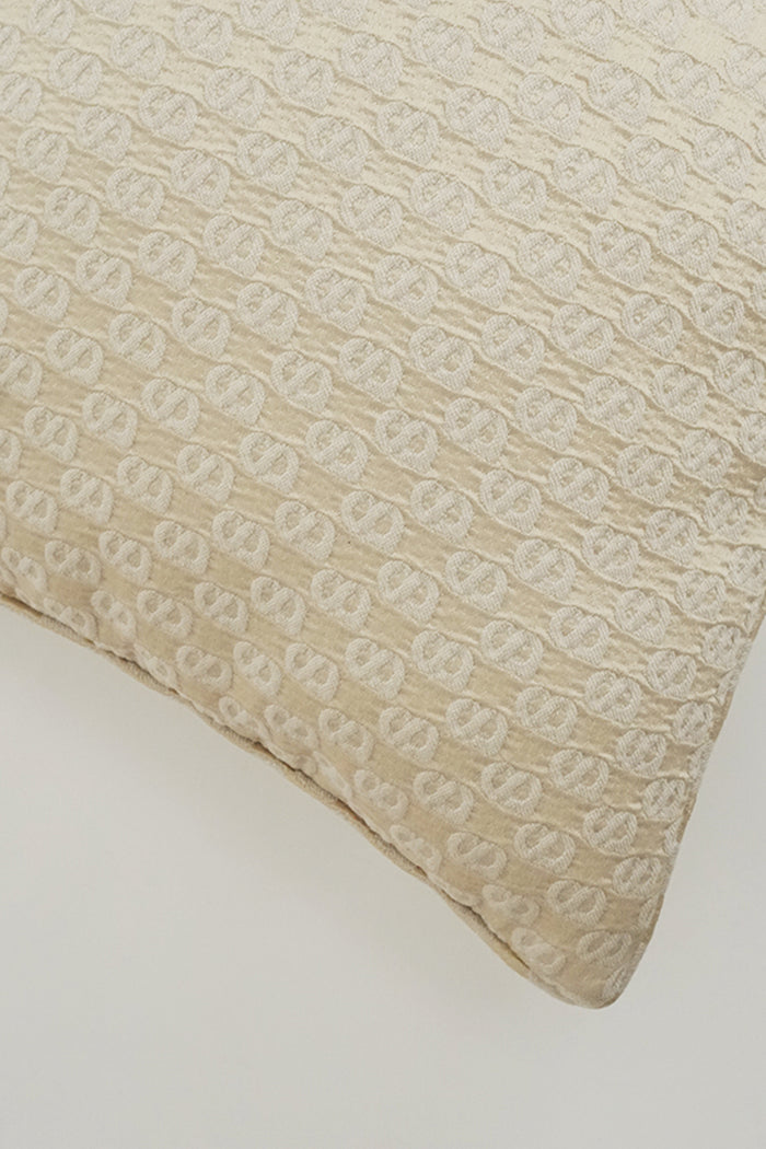 Signature Jacquard Cushion Cover 50cm - Beige