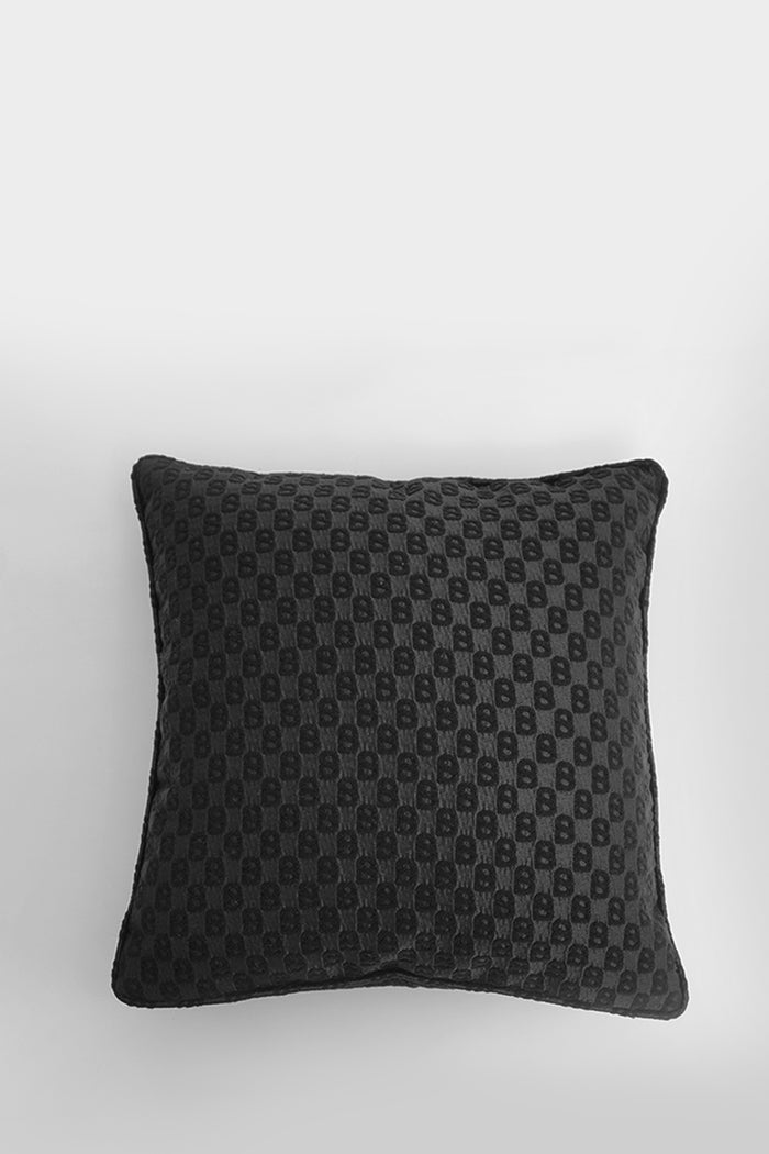 Signature Jacquard Cushion Cover 50cm - Black