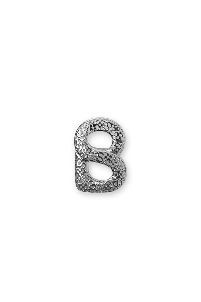 Signature Monogram Brooch - Silver