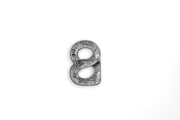 Signature Monogram Brooch - Silver