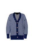 Signature Monogram Cardigan - Blue Depth