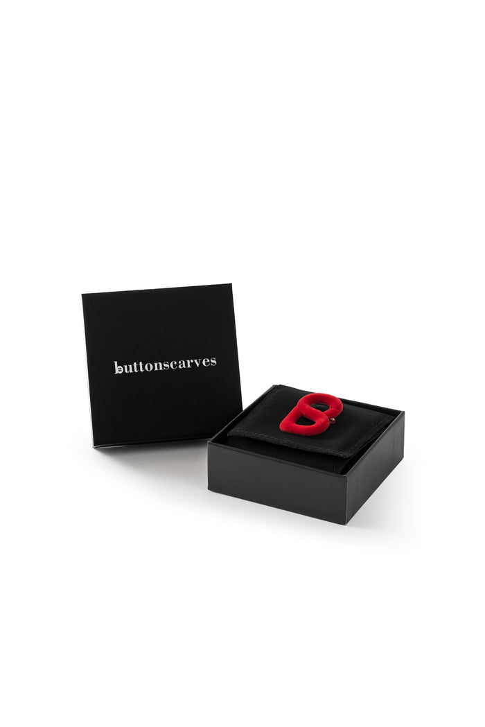 Signature Velvet Brooch - Red